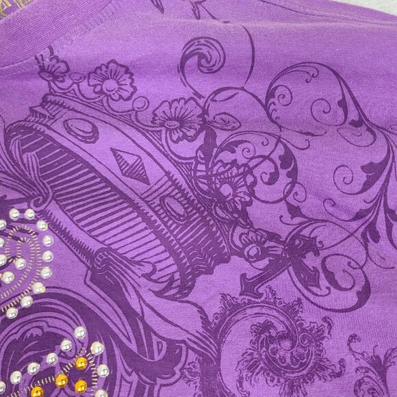Vintage Y2K Avirex Goth Style Mens T-Shirt Size 2XL Affliction Styled Shirt - Picture 4 of 9